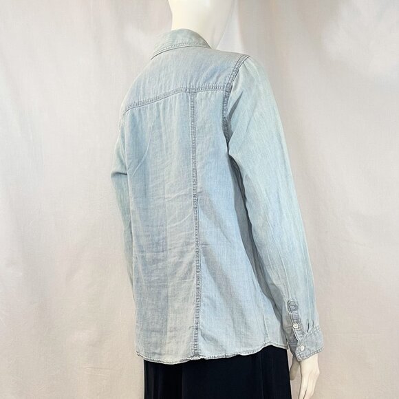 Denim Shirt With Crosshatch Stitching | Sonoma - Picture 3 of 7